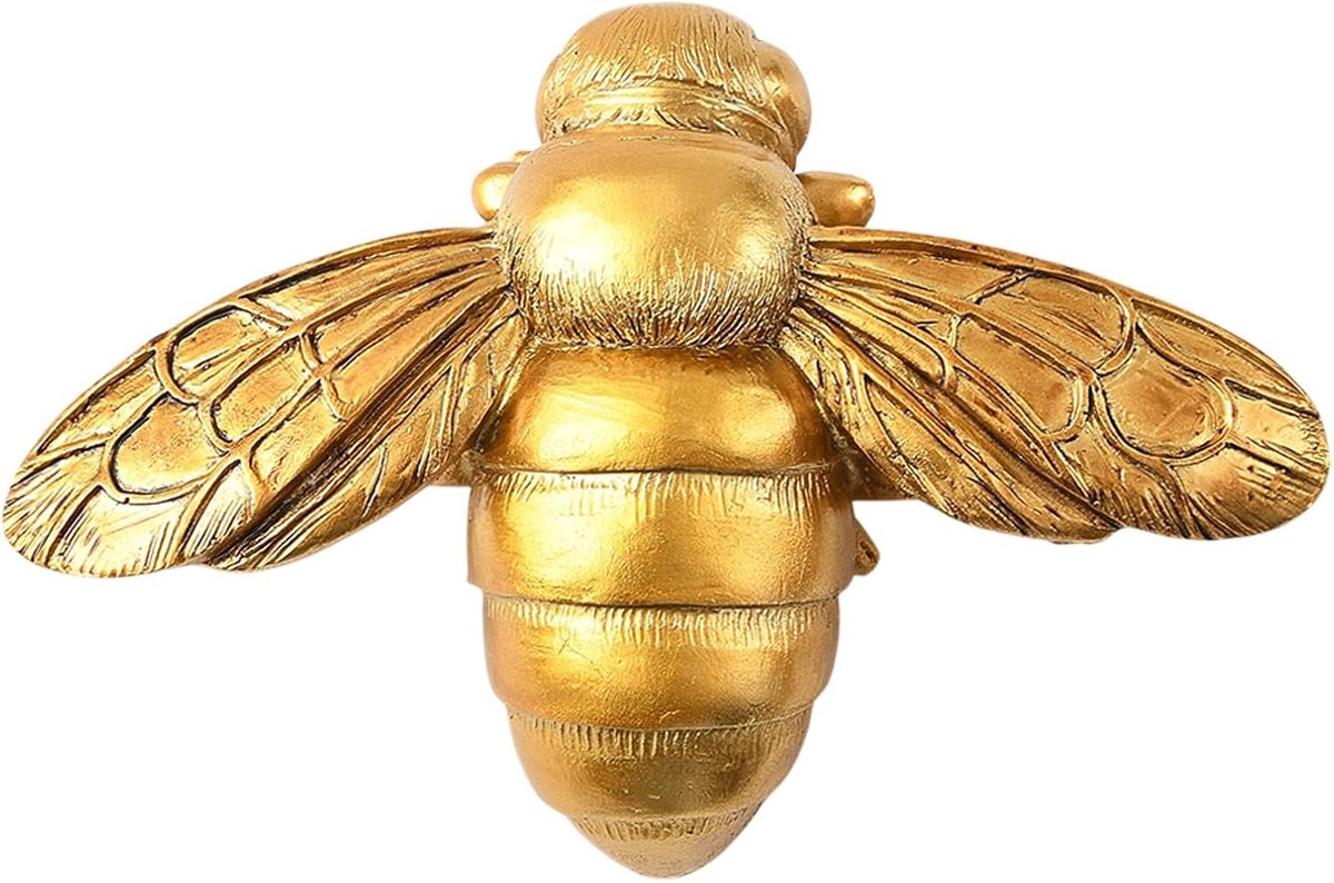 LEGENTLISUR Gouden bijen, wanddecoratie, dierenfiguur, kunsthars, 3D, insecten, muurkunst, sculptuur, hangend - ShopVlot
