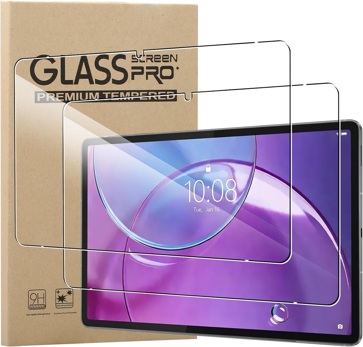 2 stuks gehard glas voor Lenovo Idea Tab Pro Gen 2 (13 inch), hoge transparantie, hardheid 9H, krasbestendig, zonder - ShopVlot
