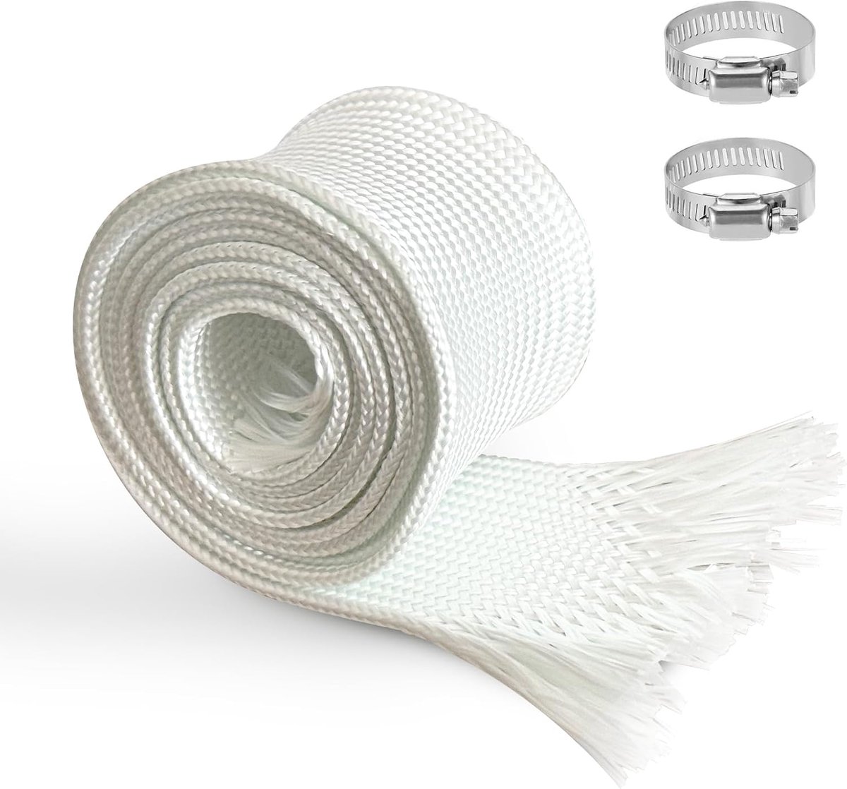 Exhaust Hose 25 mm for Power Generators, 120 cm Heat Protection Hose for Emergency Generator, Exhaust Pipe with 2 - ShopVlot