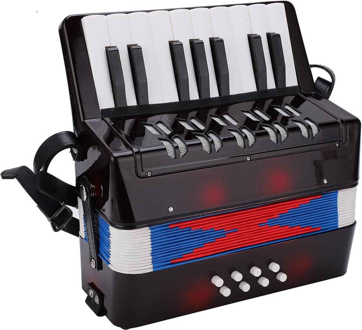 8 bass accordion, musical instrument ABS plastic cultivate musical talent soft sound quality easy to play for home - ShopVlot