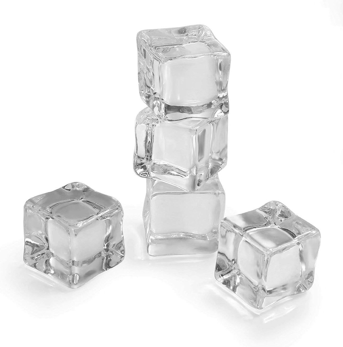 Artificial Ice Cube, GOODCHANCEUK 25-Pack 1"x2.5cm Transparent Square Crystal Acrylic Ice Bar True Display or - ShopVlot
