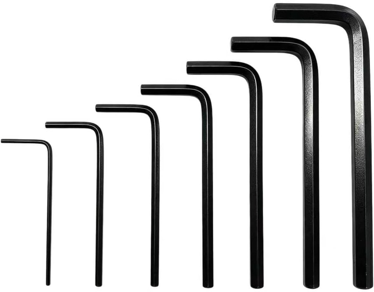 Inbussleutelset, 7-delig, mini, inbussleutelset, klein, van koolstofstaal, zeskantsleutel, metrisch, voor elektronica - ShopVlot