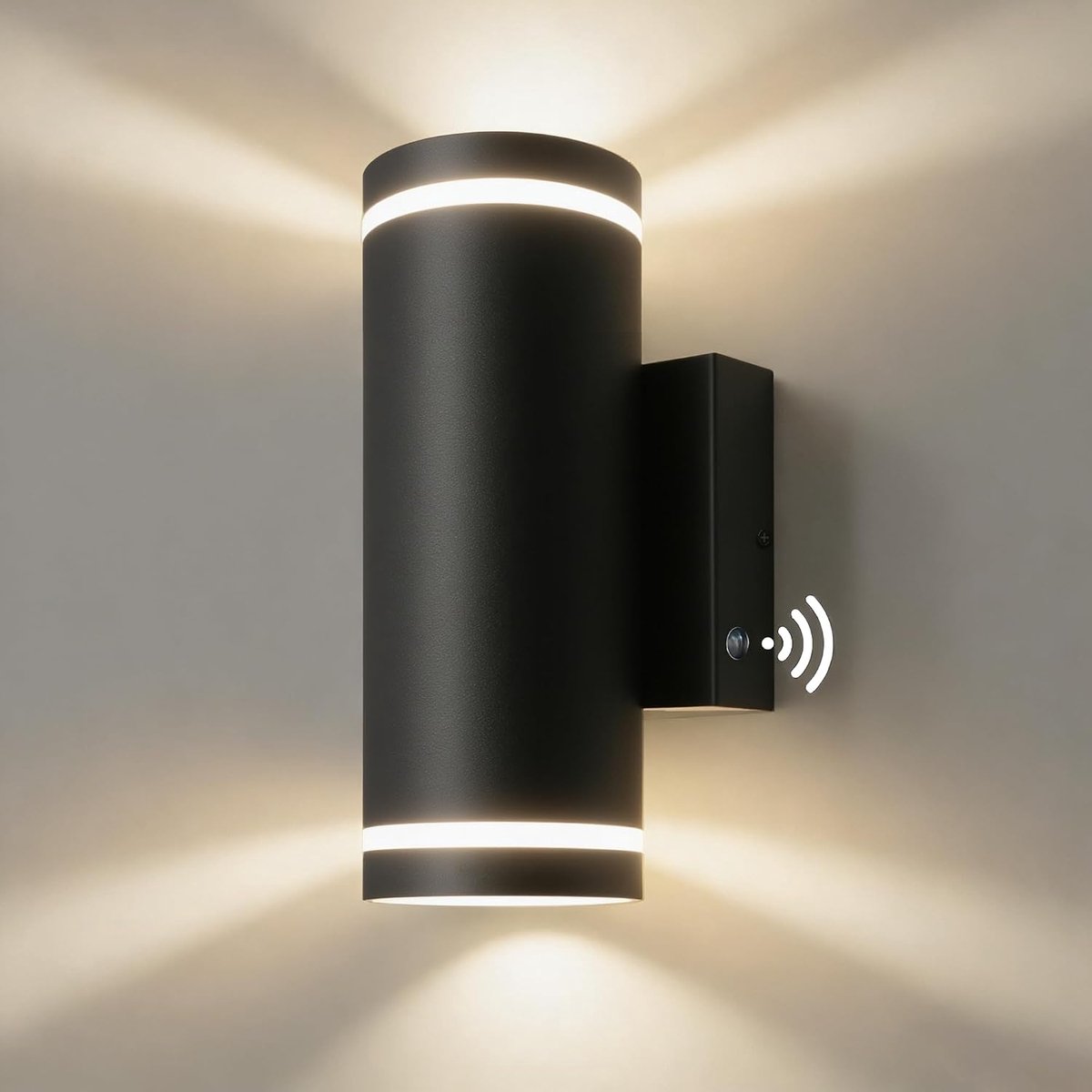 JNR Stainless Steel Outdoor Lamp with twilight sensor, Black - ShopVlot