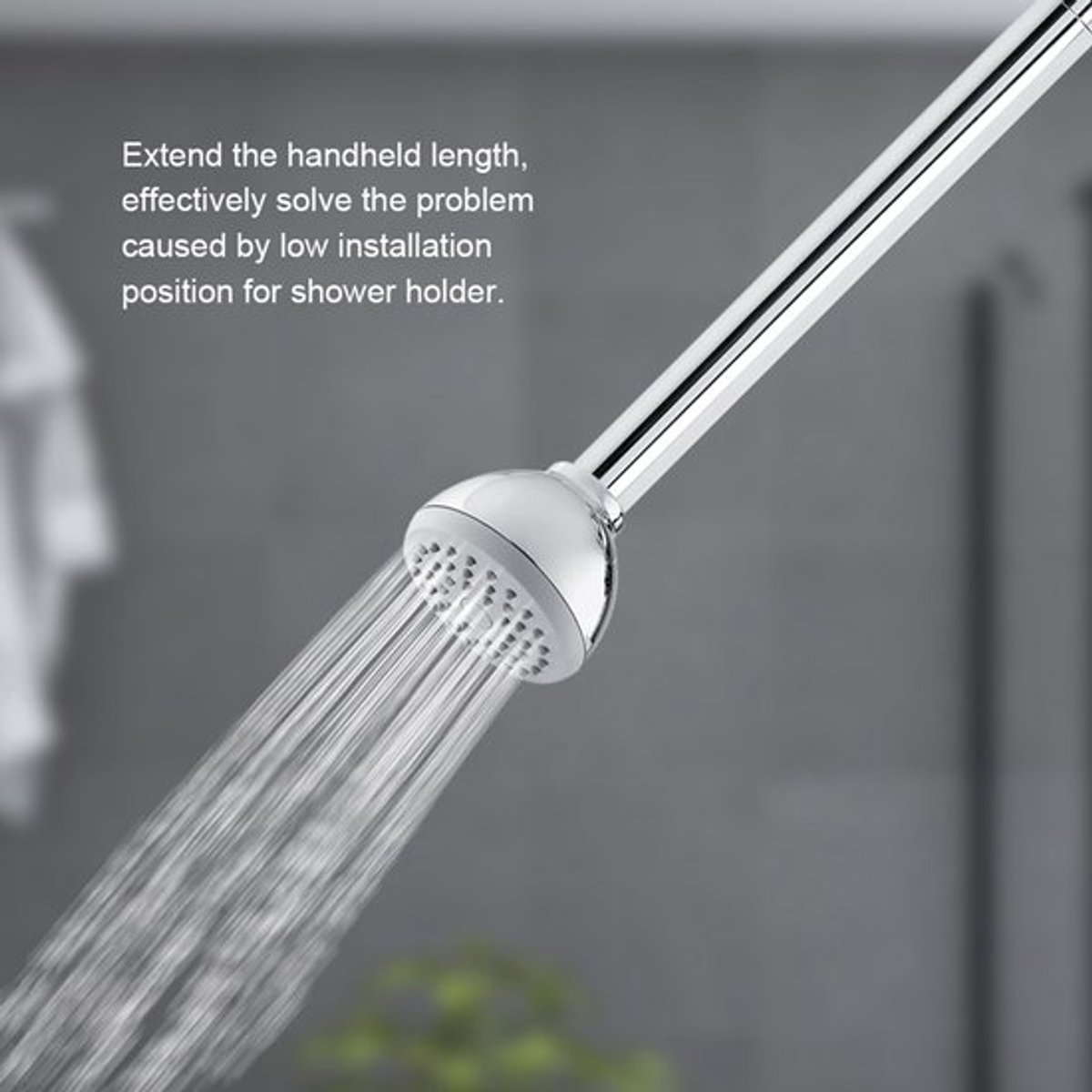 Douchekop Verlengarm 20 cm - G1/2 Draad - Roestvrij Staal - Makkelijk te Installeren - Modern Design - Geschikt voor Handdouche - Douchearm