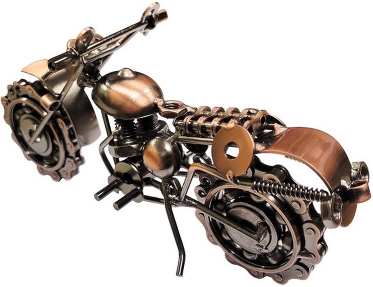 Kettingwiel Retro - Handgemaakt Model - Steampunk Ornament - Kunst Sculptuur - Uniek Cadeau - Hoogwaardige Materialen - Motorfietsmodel