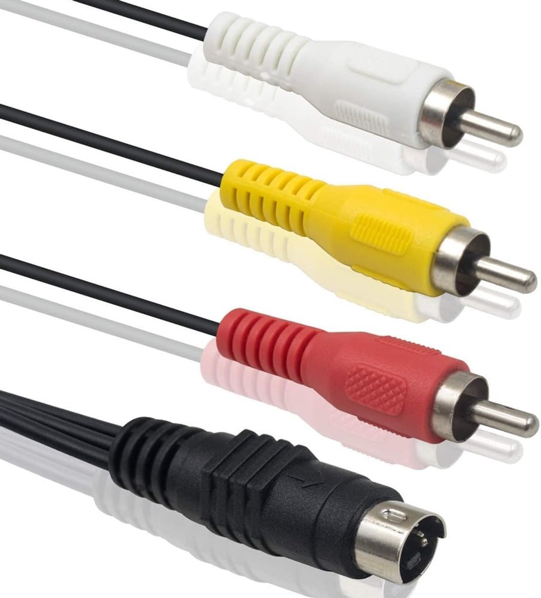 S-video adapterkabel 1,5 m - 4-pins S-video connector - 3 RCA AV plug - eenvoudig in gebruik - ShopVlot