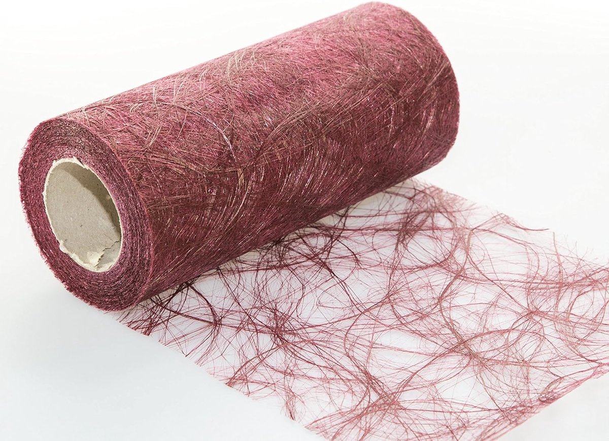 Tafelloper 20 cm x 25 m - bordeaux - decoratief - perfect voor feesten - ShopVlot