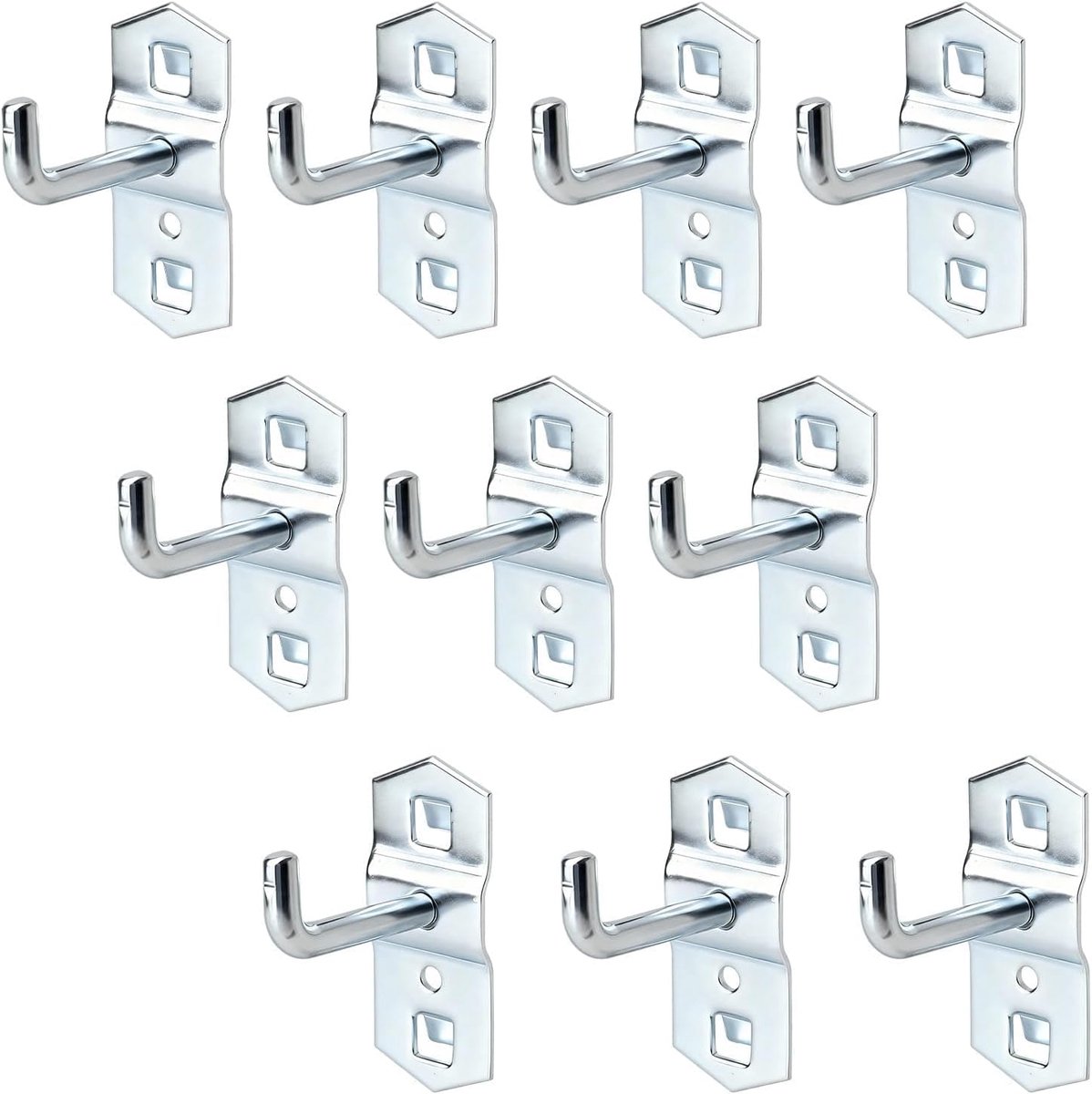 Gatenwandhaken 50 mm - Metalen gereedschapshouder - Heavy-duty staal - Ideaal voor garages en werkplaatsen - ShopVlot