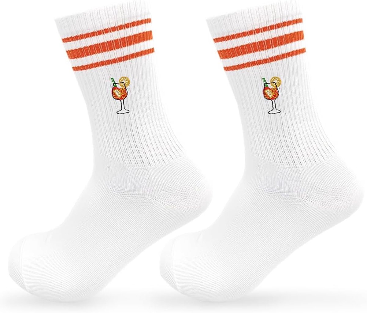 1 paar Calcetines voor Mujer Hombre, Calcetine Cálidos Deporte de Algodón, Calcetines Divertidos con Dibujos Copa de - ShopVlot
