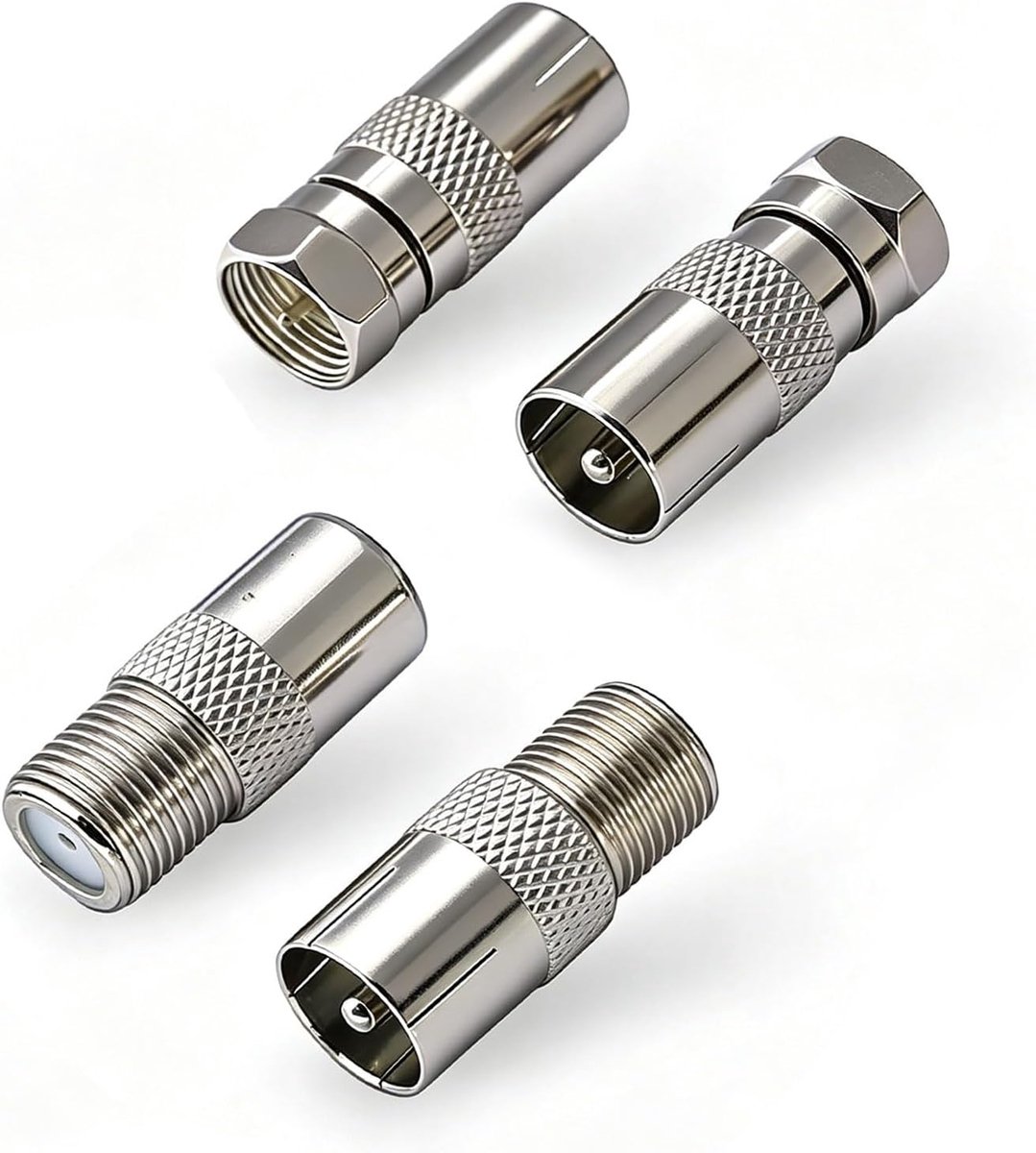 Antenna Adapter, Type F Male/Female to PAL Male/Female TV, RF Coaxial Connector for Satellite Receiver, Antenna - ShopVlot