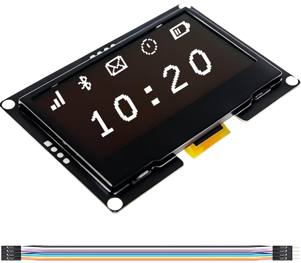 2,42 inch OLED display module SSD1309 128x64 2,42 inch OLED LCD Digital Board IIC I2C 4Pin 3V-5V met verbindingskabel - ShopVlot