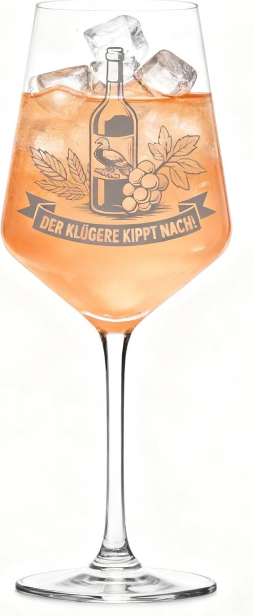 Valhalla Exoda wine glass with engraving of a Viking lamb ideal for cosy evenings and special occasions. Suitable for - ShopVlot