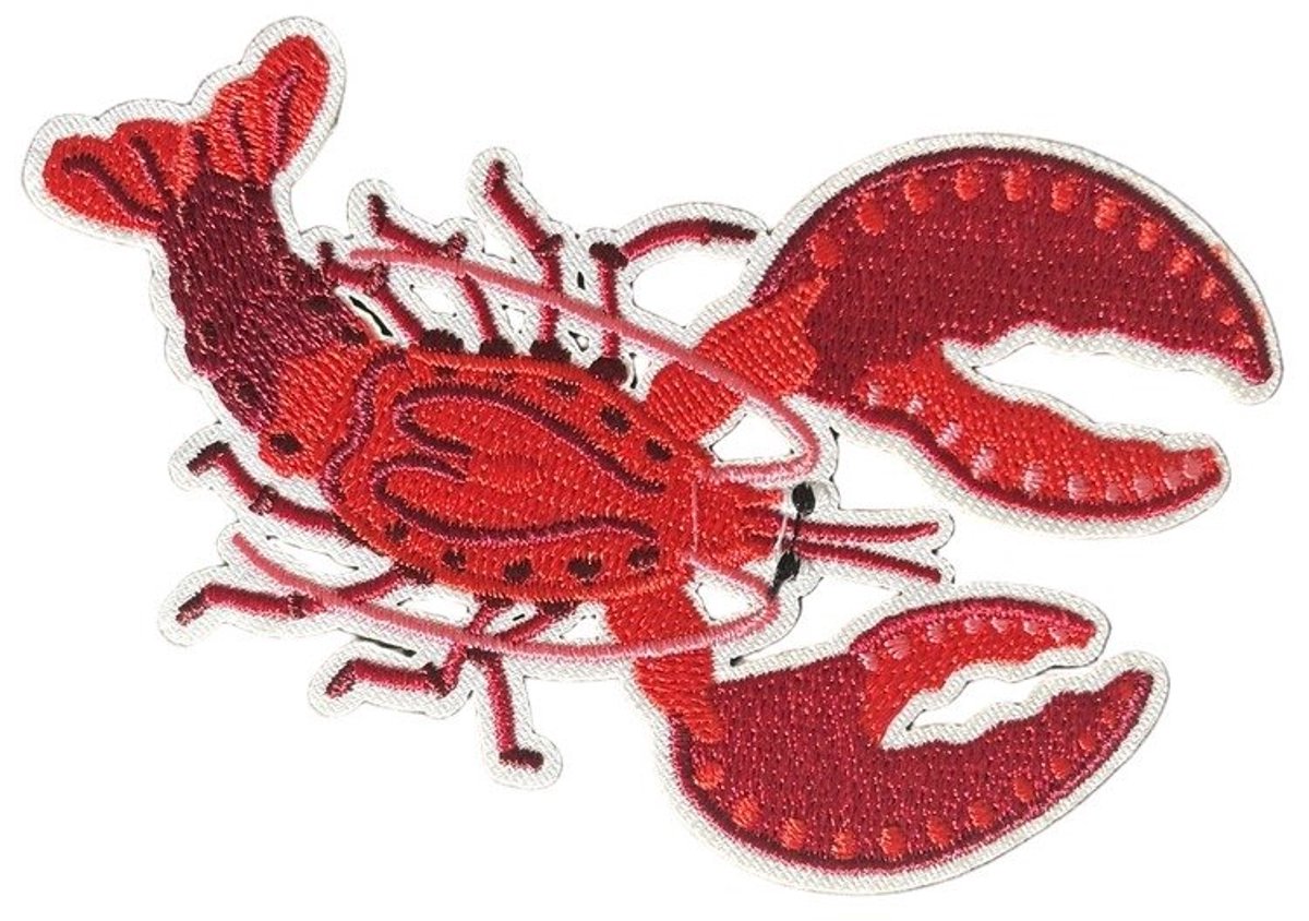 Patchy® – Kreeft Strijk Embleem Patch 8.3 x 8.8 cm
