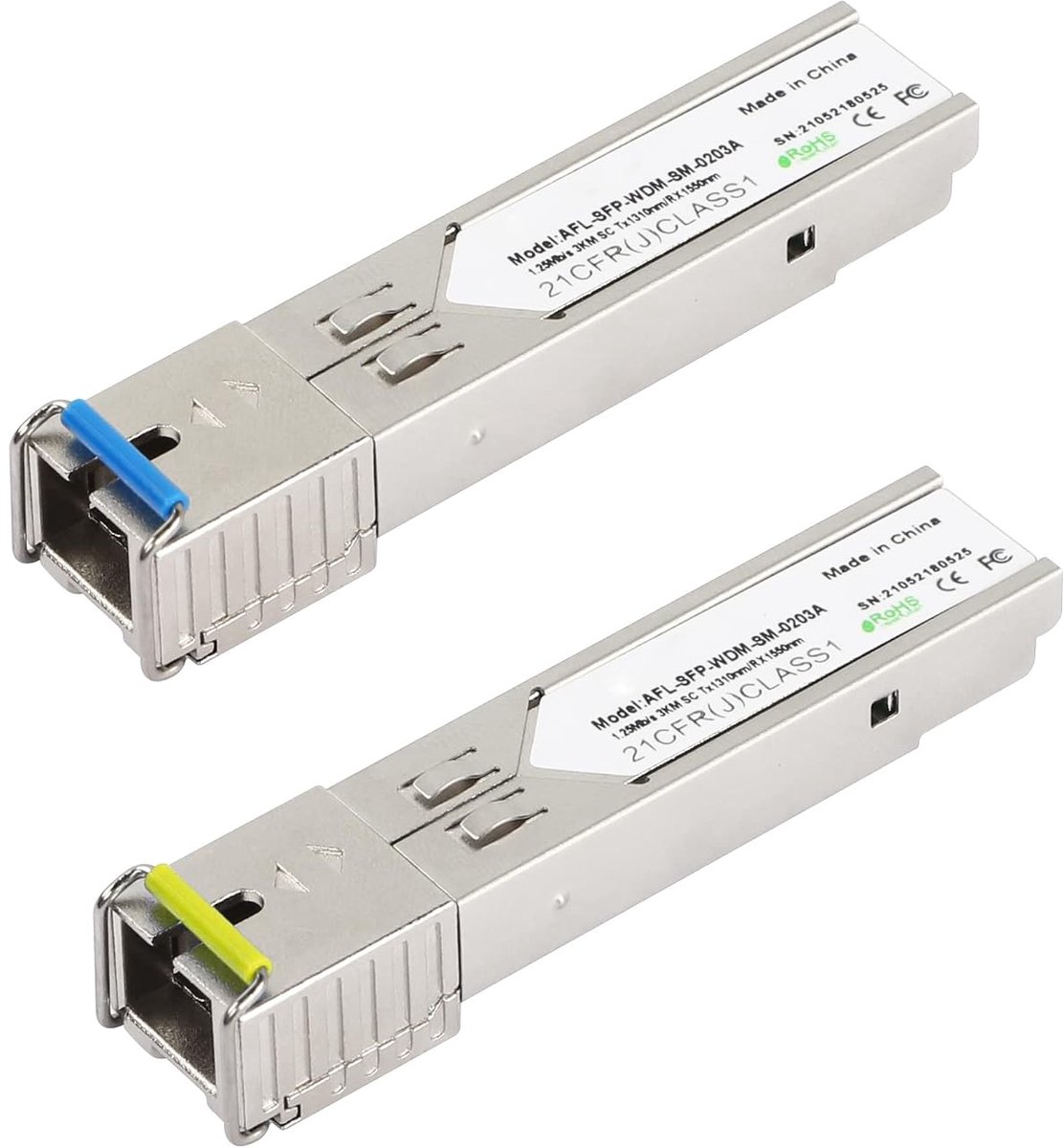CERRXIAN 1.25G Single Mode Bidi SFP SC Module Fiber Transceiver, SFP-WDM-SM, 3KM Sc Tx1550nm/Rx1310nm-1 Pair - ShopVlot