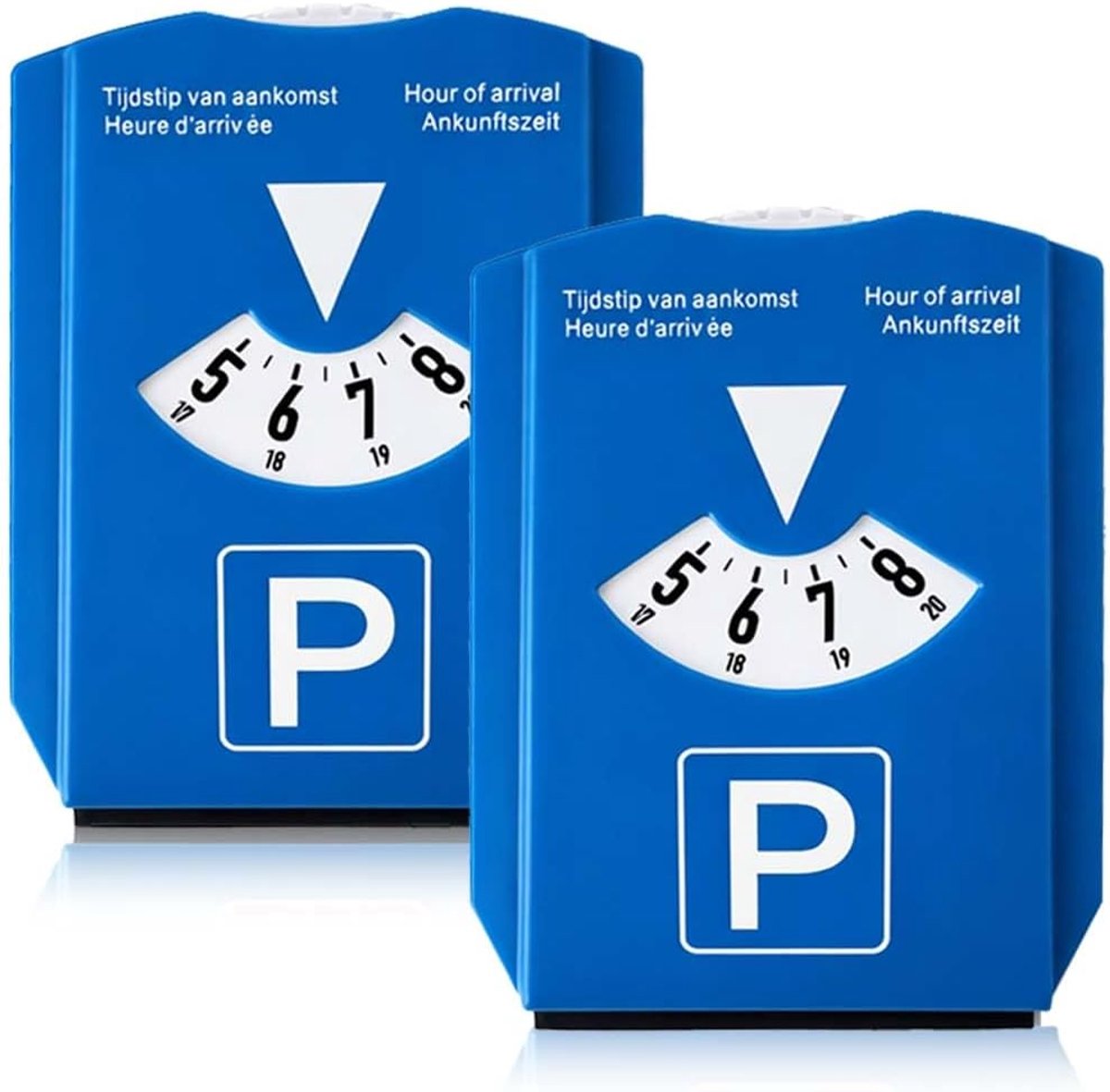 2 Pezzi Disco Orario Disco Di Parcheggio Per Auto, Utilizzabile Come Raschietto Per Ghiaccio, Per Auto E Moto (Blu - ShopVlot