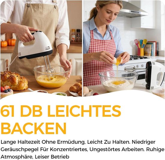 7-stage mixer electric whisk with 5 stainless steel - ShopVlot — afbeelding 4