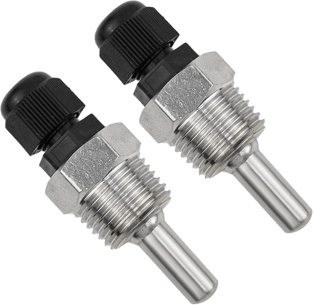 SnelShoppen - Dipping sleeves G1/2 inch, 304 roestvrijstalen onderdompelhuls, temperatuursensor bescherming, thermowell voor temperatuurmetingen, 2 st