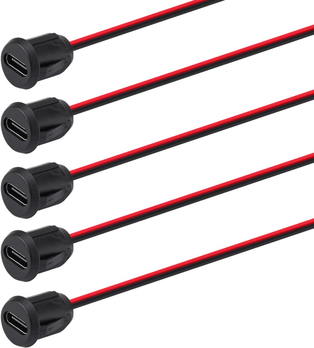 Type C bare wire socket 3A - 2 pins vrouwelijke connector - hoge temperatuur resistent - eenvoudig te installeren - ShopVlot