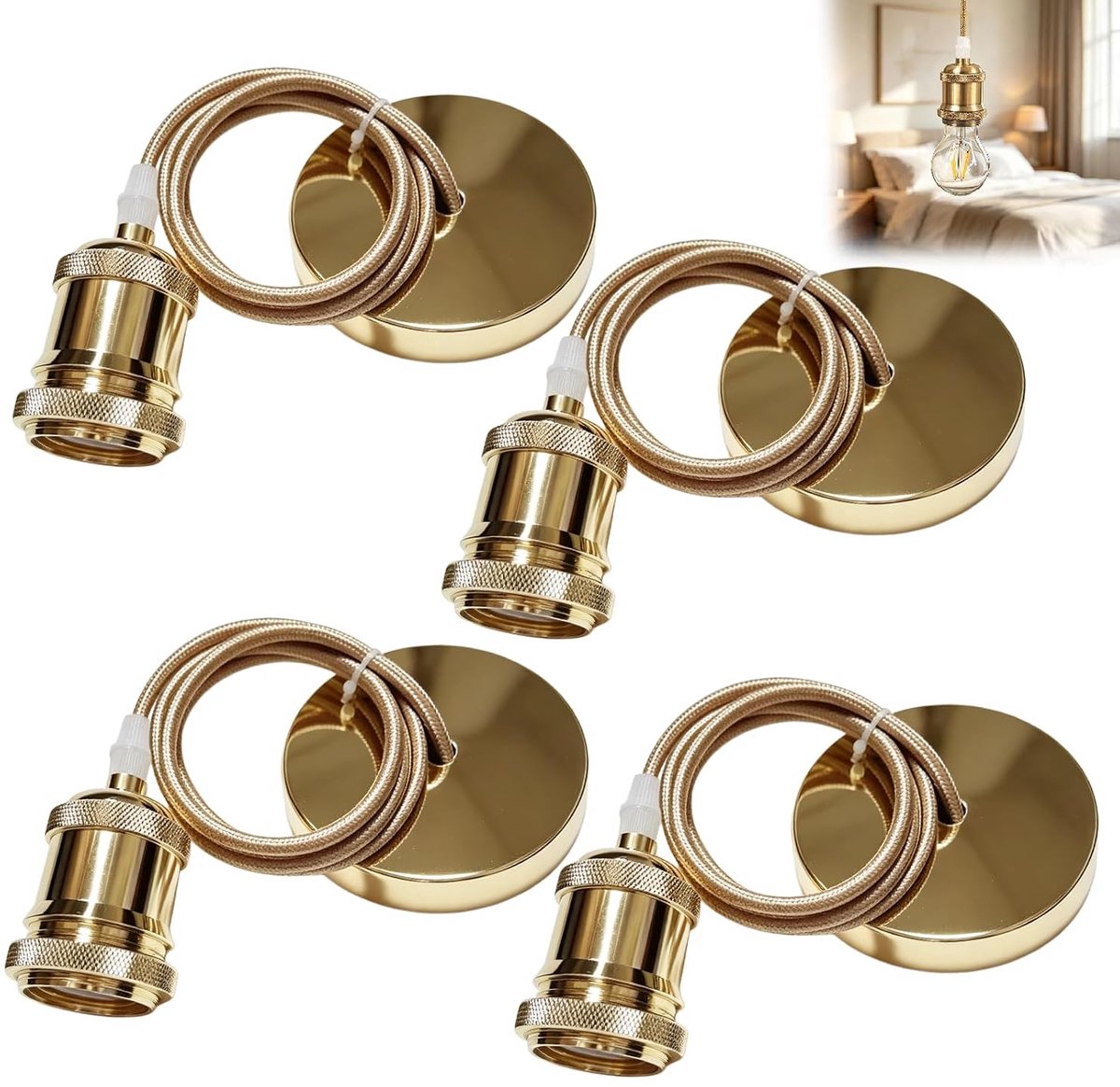 E27 lampophanging 100 cm - verstelbare kabel - met schroefring - hanglamp voor restaurants - ShopVlot
