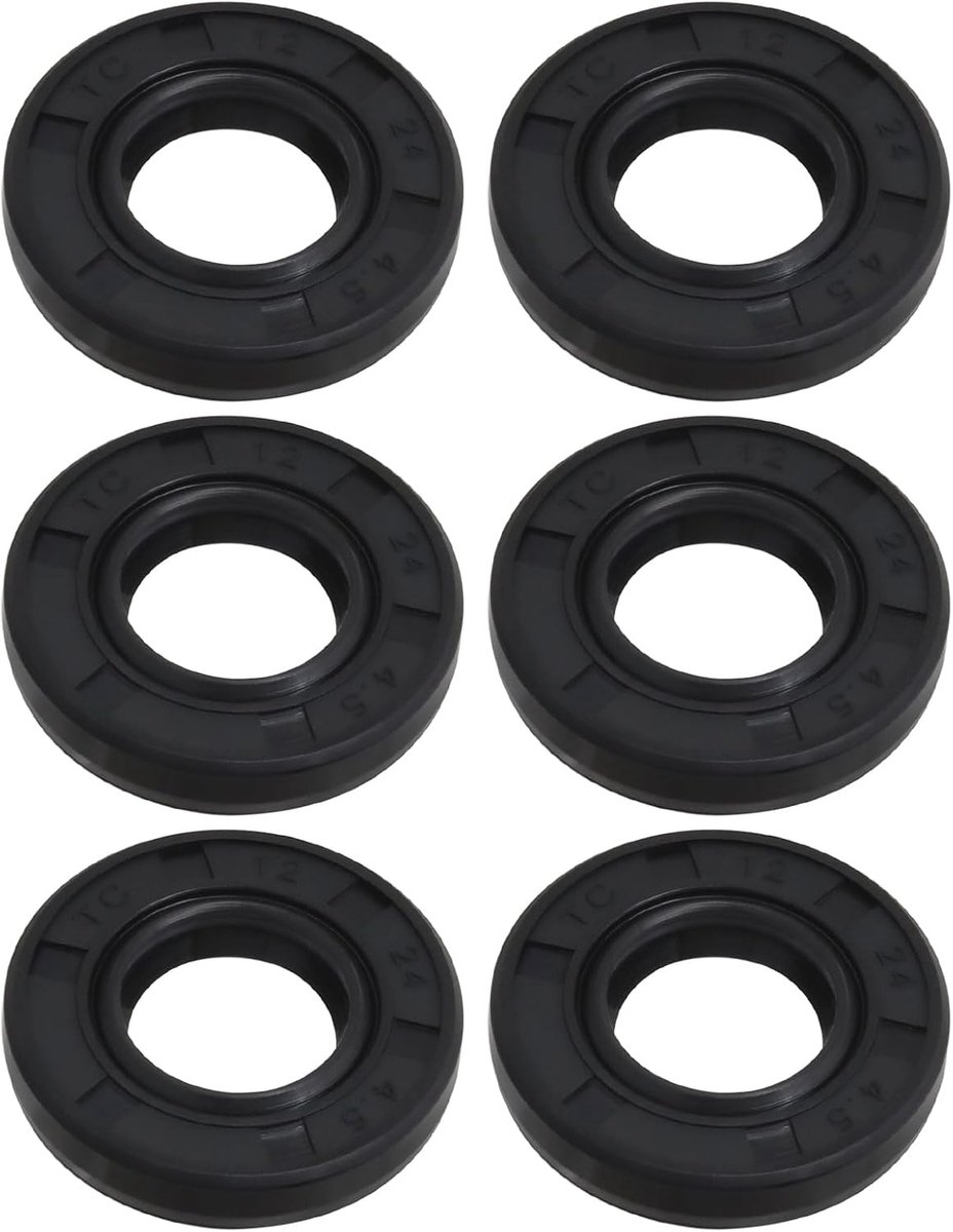 Nitril O-ring 12 x 24 x 4.5 mm - Dubbele lip - Bescherming tegen water en vuil - Voor industriële apparatuur - ShopVlot