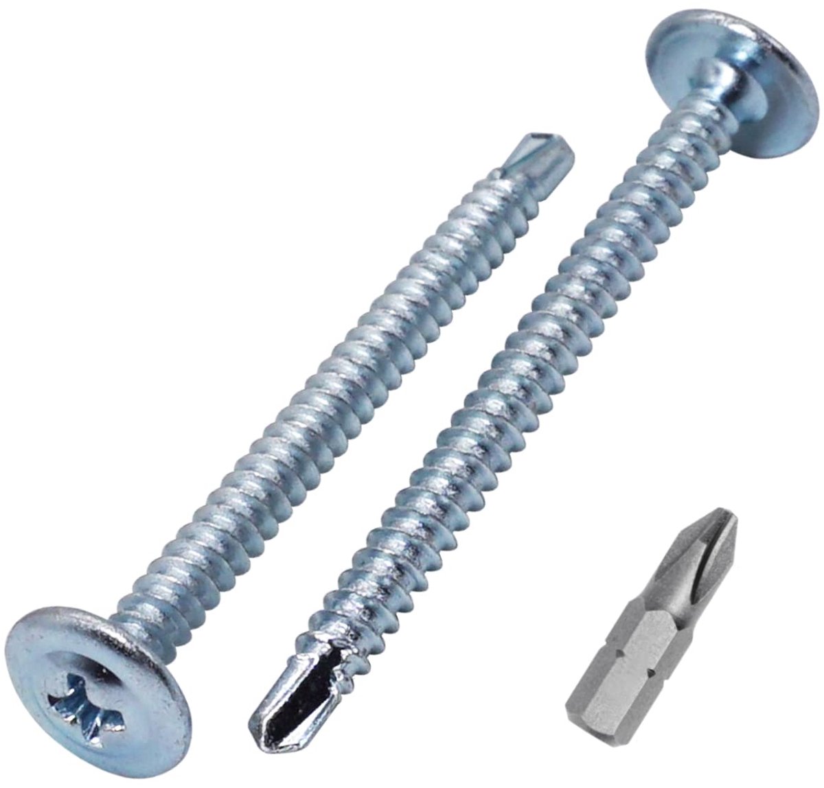 Zelftappende schroeven 4.2 x 60 mm - verzinkt - trusskop - ideaal voor plaatmetaal - ShopVlot