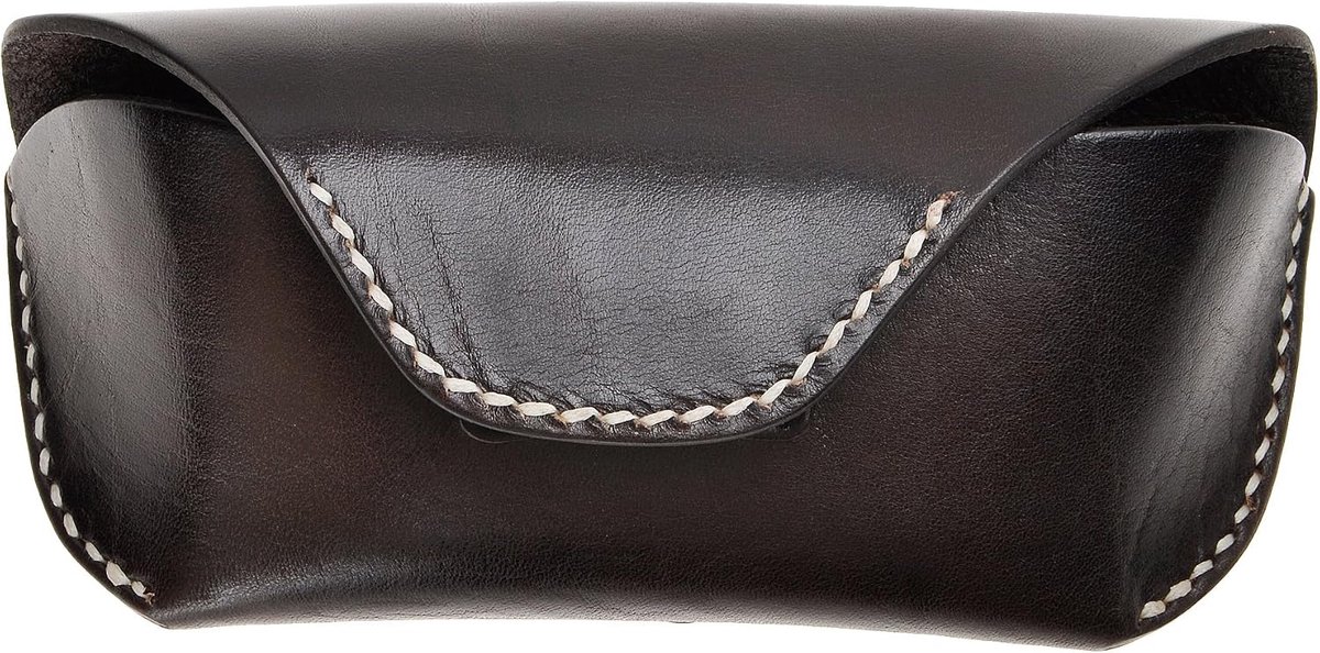 Brillen Case - Semi Hard Echt Lederen - Met Riemlus - Bescherming voor Brillen - ShopVlot