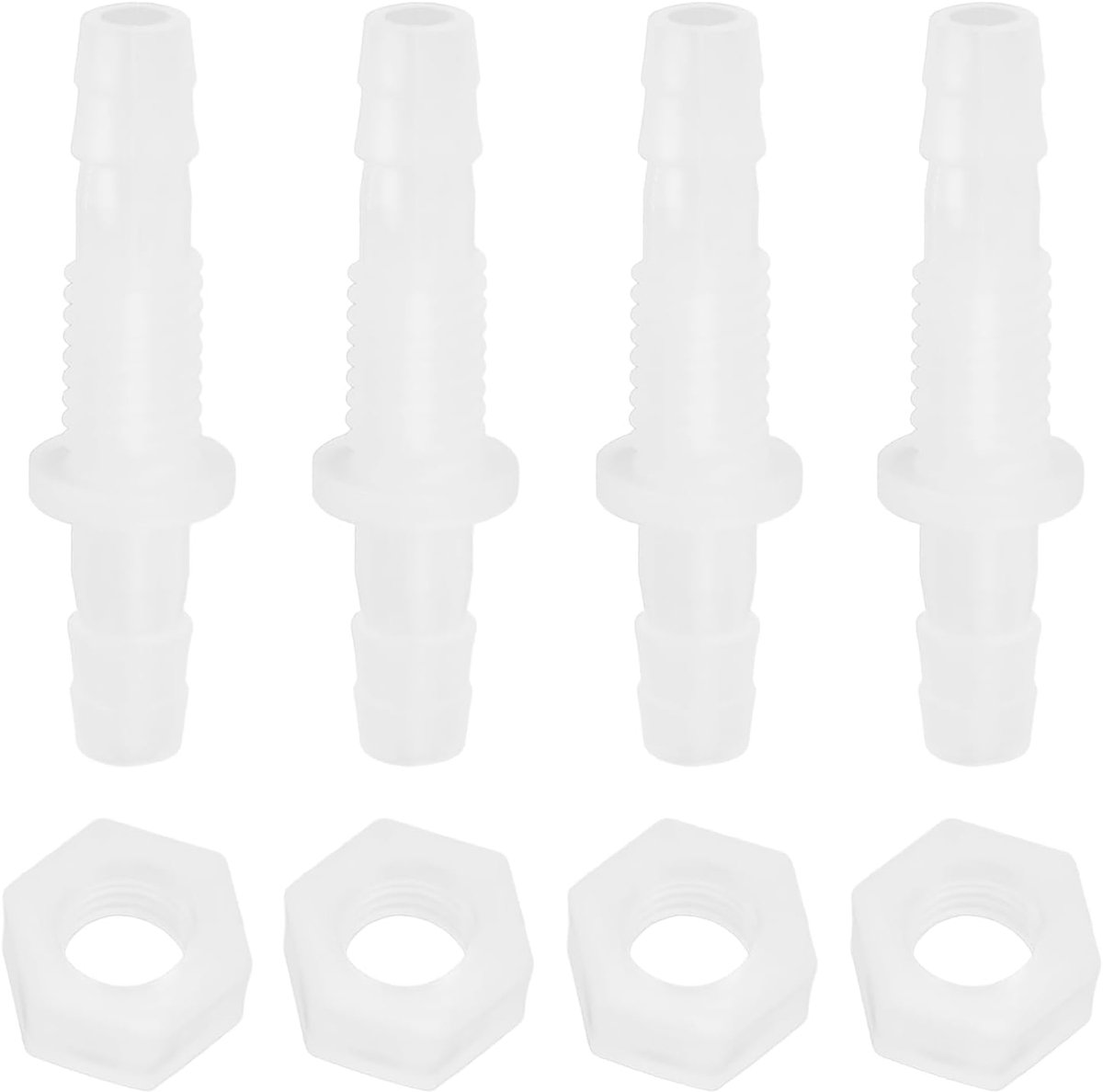 Plastic slangconnector 6mm - 4 stuks - rechte koppeling - ideaal voor aquaria - ShopVlot