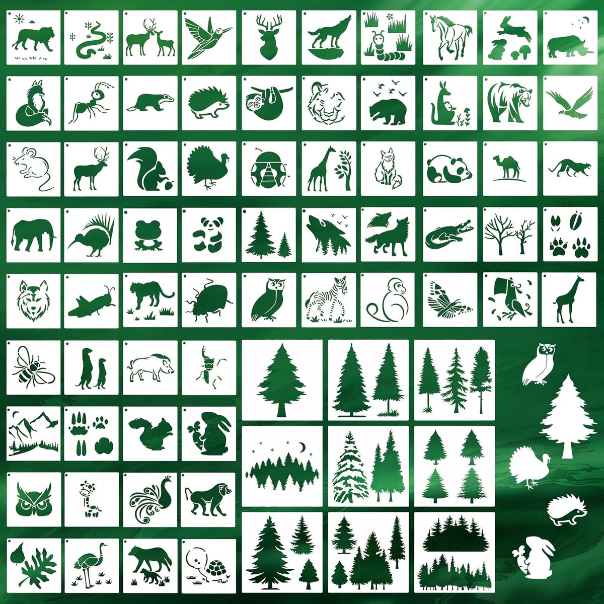 Schilderstencils 75 Stuks - Herbruikbare PET Sjablonen - 3-6 Inch - Ideaal voor Creatieve Projecten - ShopVlot