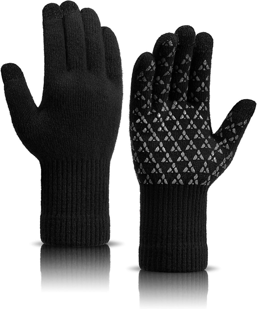 Winterhandschoenen - Thermisch Wol - Antislip - Ideaal voor hardlopen - ShopVlot