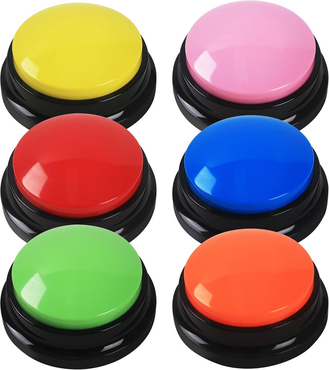 Buzzer Button met 30 Seconden Opname - 6 Stuks - Persoonlijke Herinneringen - Ideaal voor Hondentraining - ShopVlot