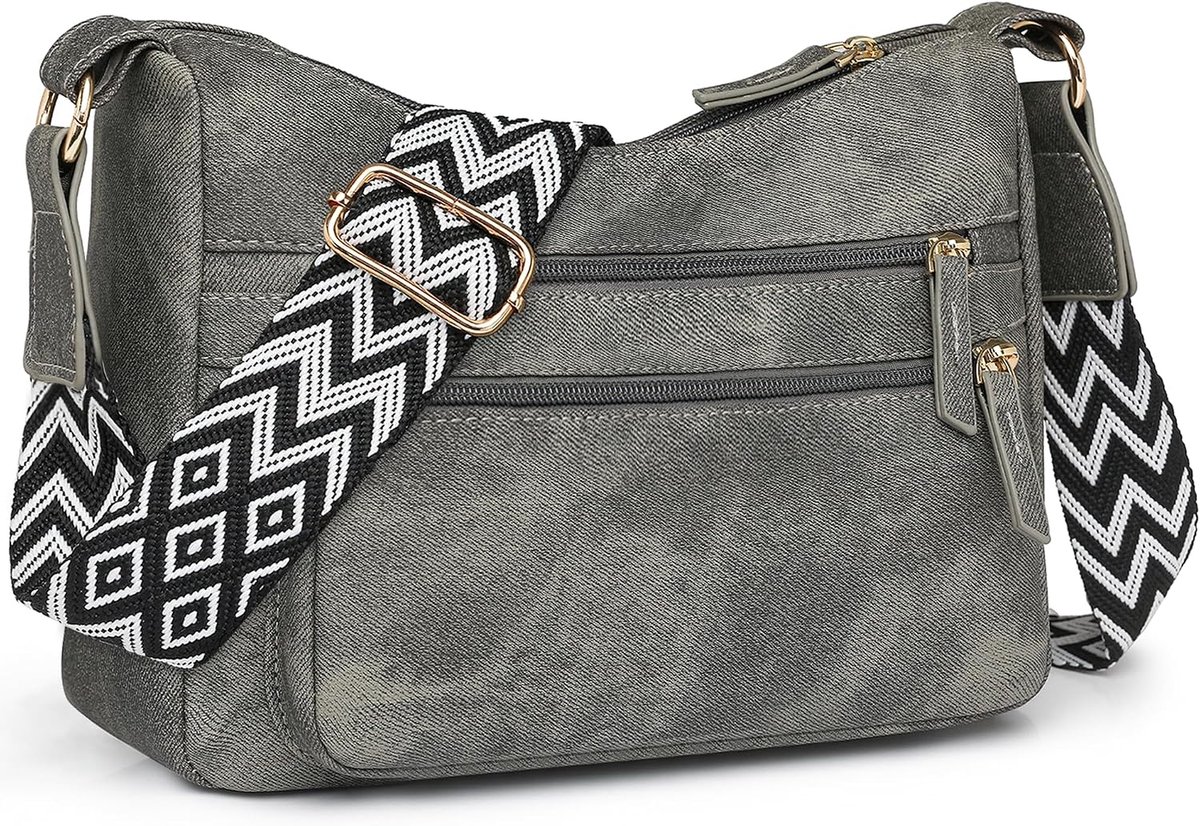 ZIOISNM Women's Shoulder Bag, PU Leather Handbag, Lightweight and Waterproof, Multiple Compartments for Shopping - ShopVlot