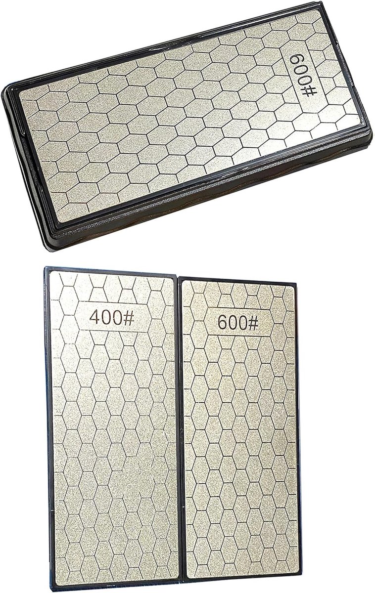 Double-sided diamond grinding stones, 400 g coarse, 600 g medium, 1000 g fine, 1200 g extra fine sharpening stone for - ShopVlot