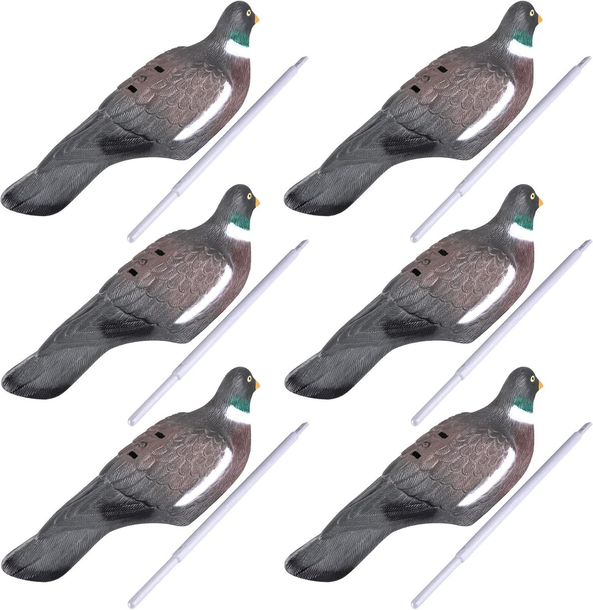 VicBre 6 Pcs Pigeon Doves Lure Cheese Half Shell for Hunting Shooting Yard Garden Decoration, 16 Inch (Paint - ShopVlot