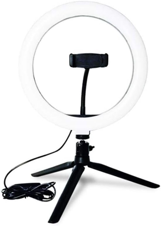 Ring Light Ring Lights With Stand Selfie Light10-Inch Mini Led Desktop Video Ring Light Selfie Light With Tripod Usb - ShopVlot