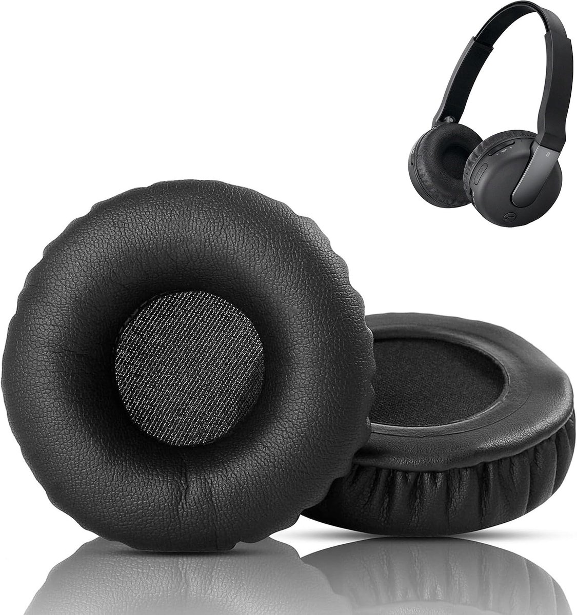 Ear pads compatible with Sony MDR-BTN200 BTN 200 headphones: Replacement ear pads with softer protein leather and - ShopVlot