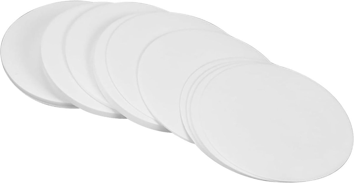 Shirene Quality Filter Paper, 100-Piece Diameter Filter Paper, 15 cm Medium Flow Rate, White Round Filters for - ShopVlot