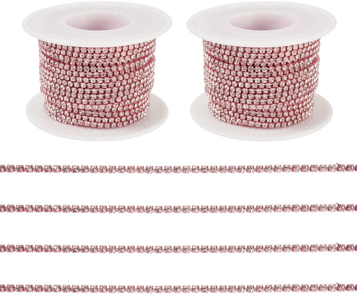 20m Crystal Rhinestone Necklaces for Jewelry Making Sewing Crafts Rhinestone Closure Necklace Trim for Wedding Party - ShopVlot