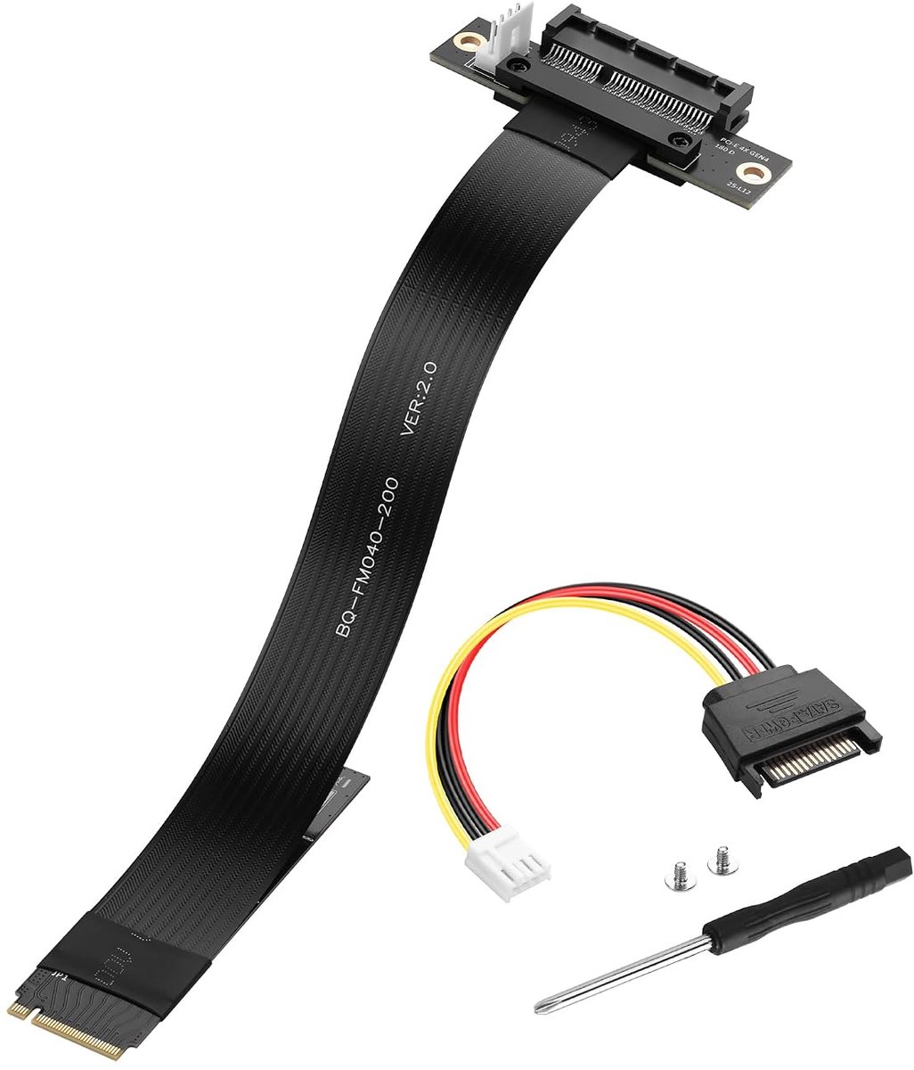 SinLoon M.2 M-Key PCI-E4.0 2280 NGFF to PCIe X4 Extender Cable M2 to PCI-E 4X Female Riser Cable for M2 2230 (M.2 180 - ShopVlot