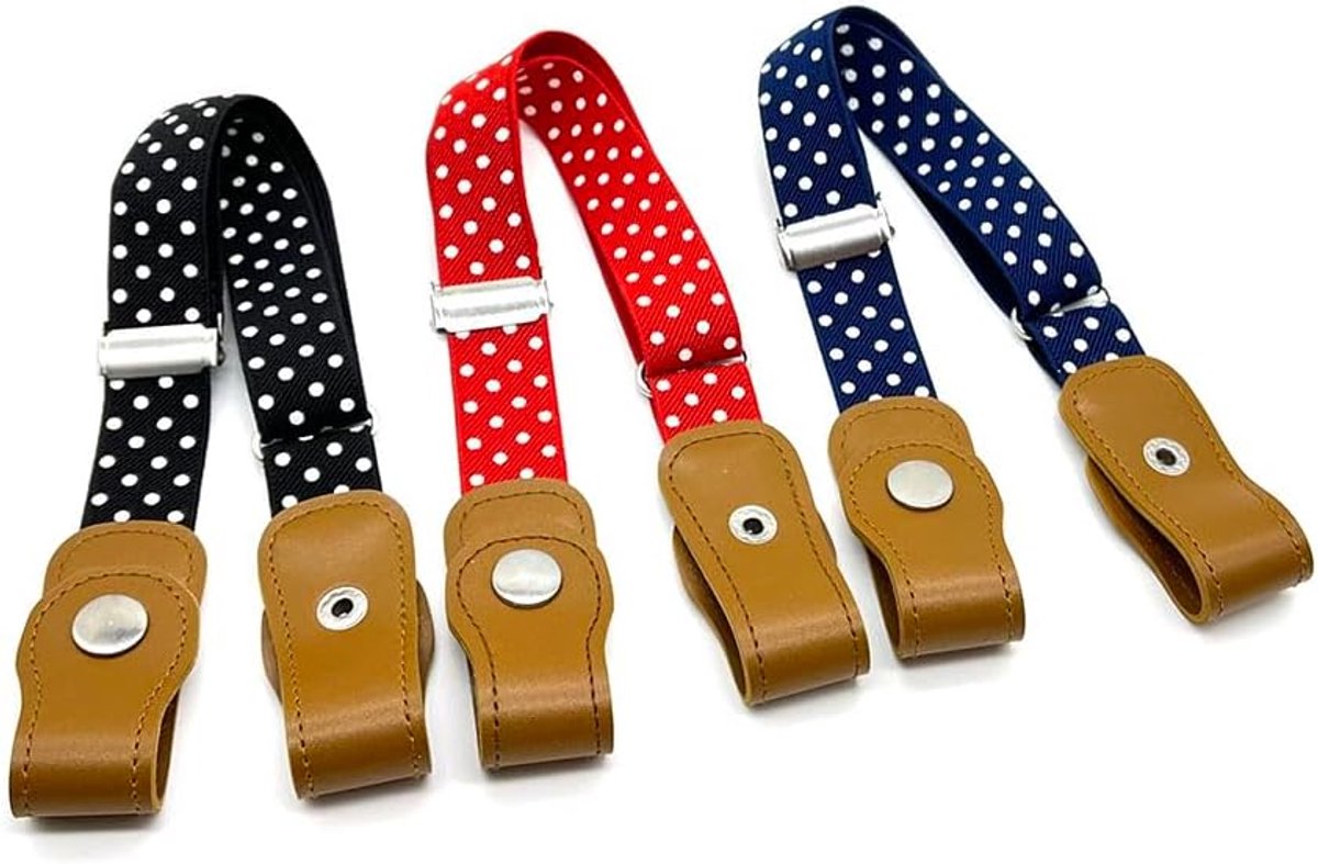 3 Pieces Kids Adjustable Elastic Stretch Belt for Boys Girls J, 2.5*55cm - ShopVlot
