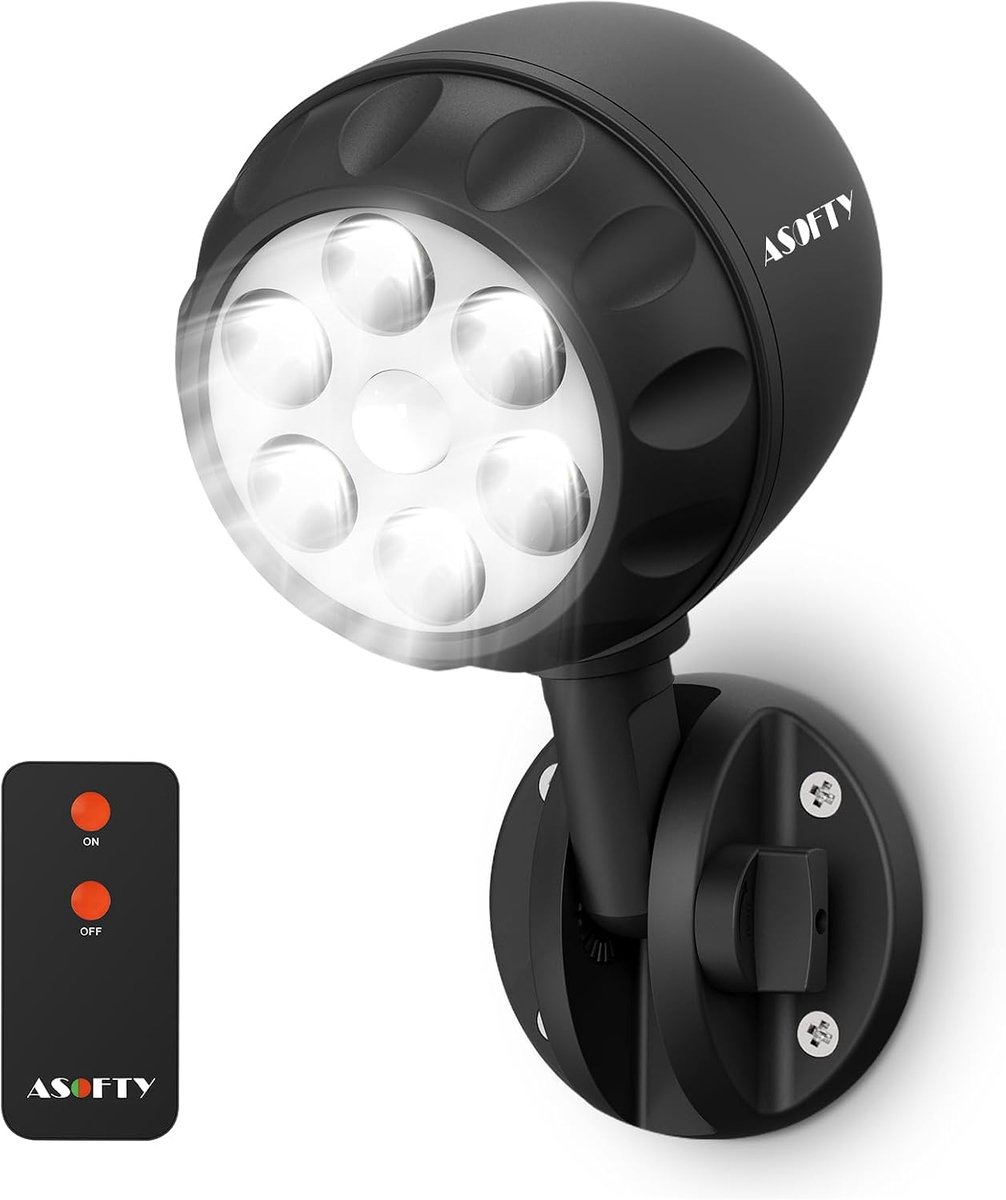 Motion Detector, 6 Pieces, LED Motion Detector, Outdoor Motion Detector, Remote Control, RF 1000 LM, Wireless - ShopVlot