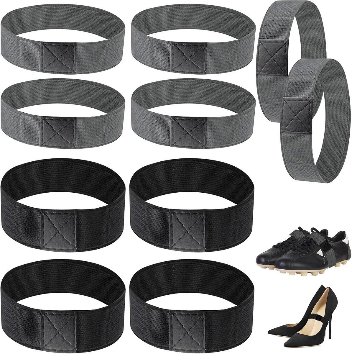 5 Pairs Football Boots,Lace Covers,Fixing Straps,Elastic Football Boots,Lacing Fixators To Prevent Shoes From Falling - ShopVlot