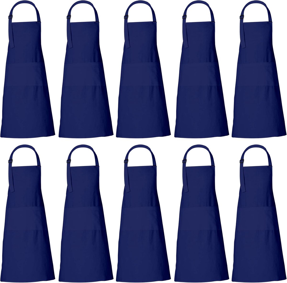 Cotton Apron with 3 Pockets, Solid Chef Aprons for Men and Women, 88x69 cm - ShopVlot