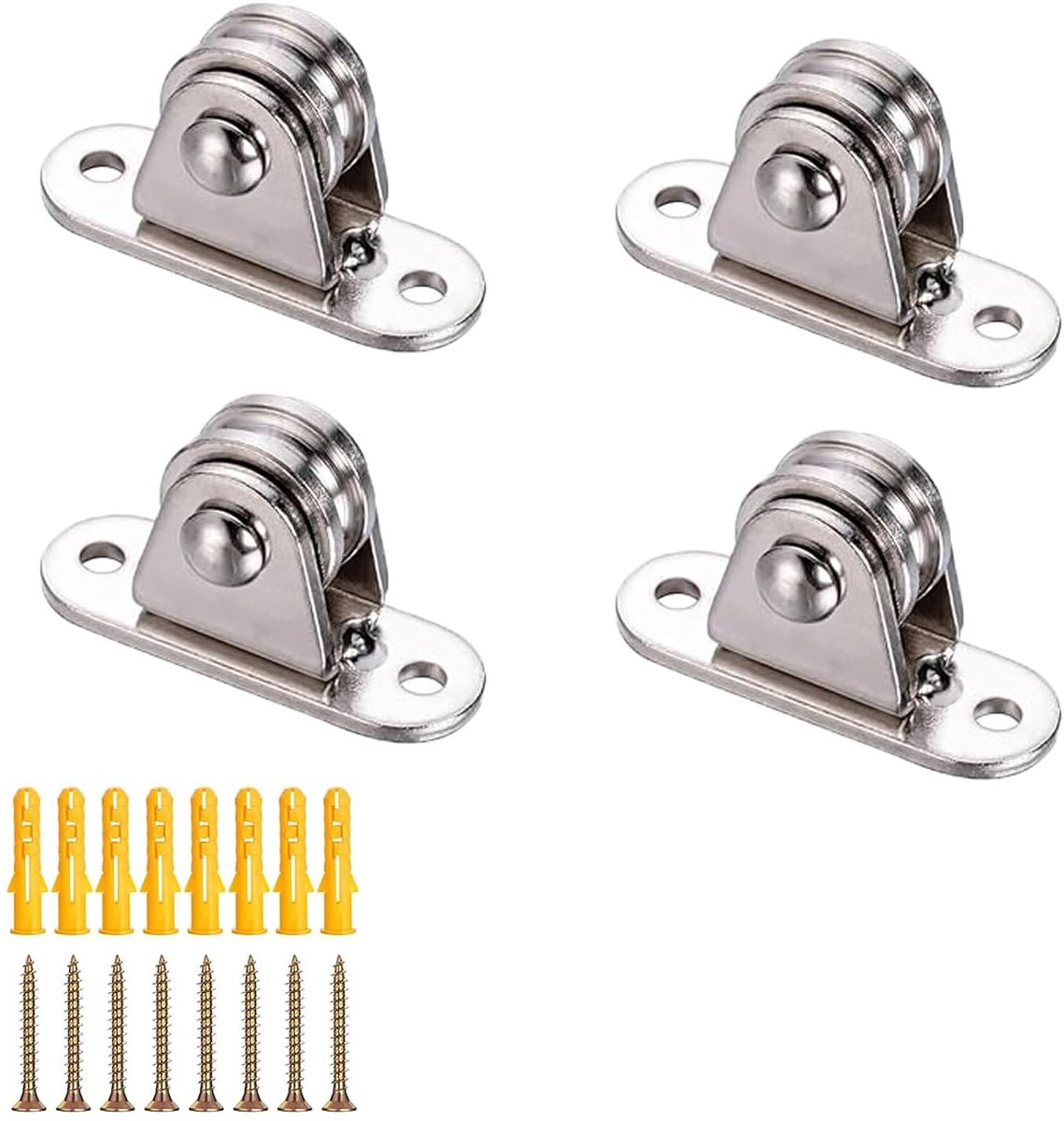 Pulley kabelrol 30mm - hoogwaardig staal - met kogellagers - voor kledinglijn en fitness - ShopVlot