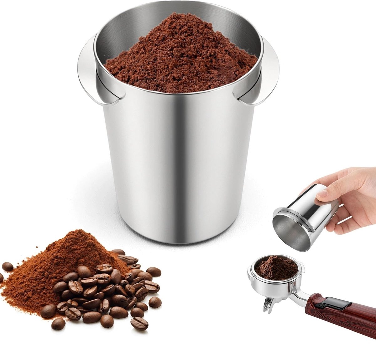 Solidchoice - 58 mm Koffiebonen Doseerbeker van Roestvrij Staal