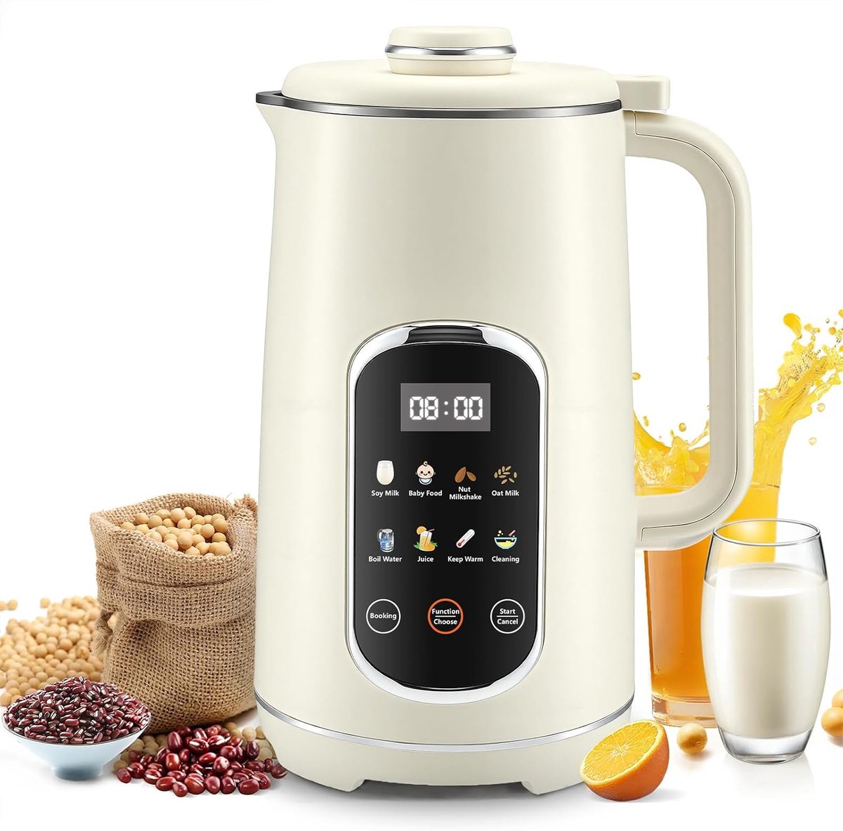 Plantmelkmaker 1,2 liter - 8-in-1 functie - Zelfreinigend - Vers melk in 10 minuten - ShopVlot