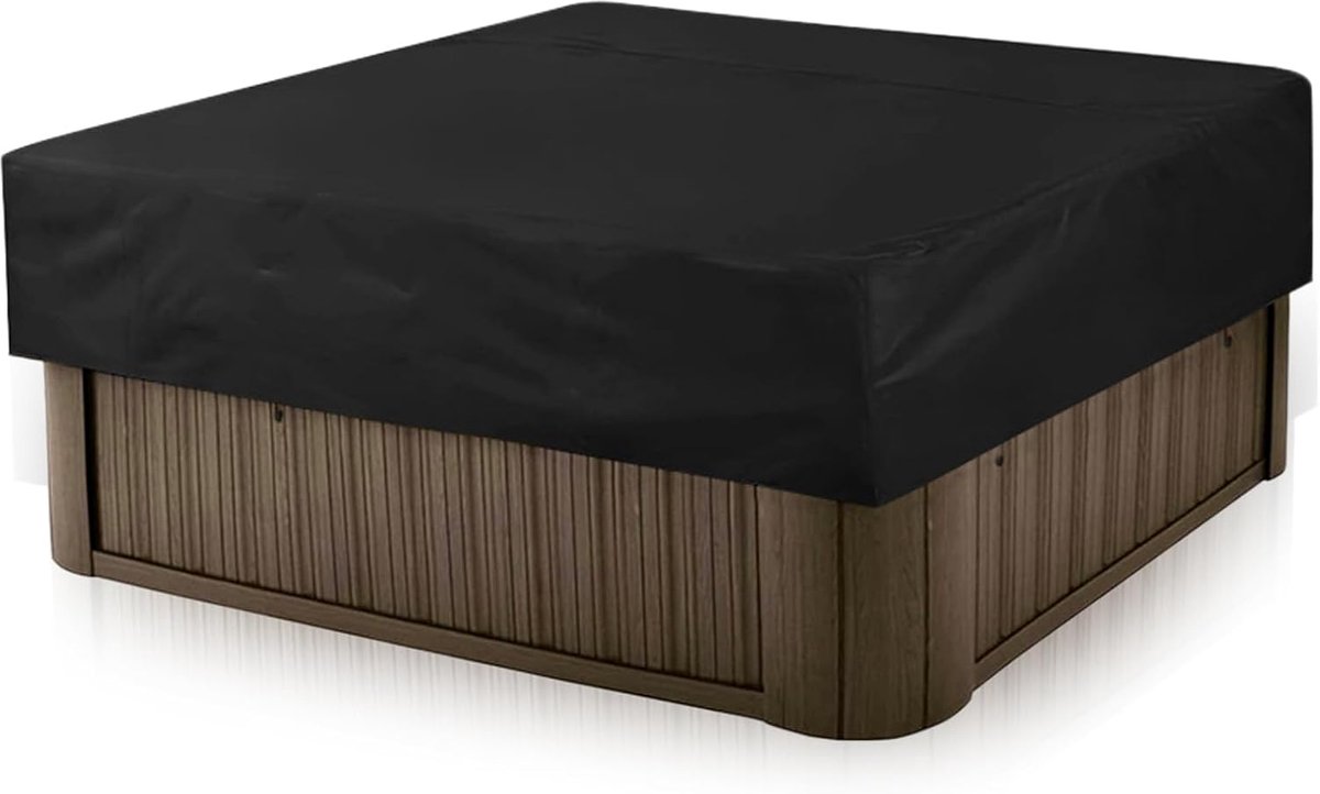 Zwembadafdekking 220 x 220 x 85 cm - 210D Oxford - waterdicht - uitgebreide bescherming voor whirlpool - ShopVlot