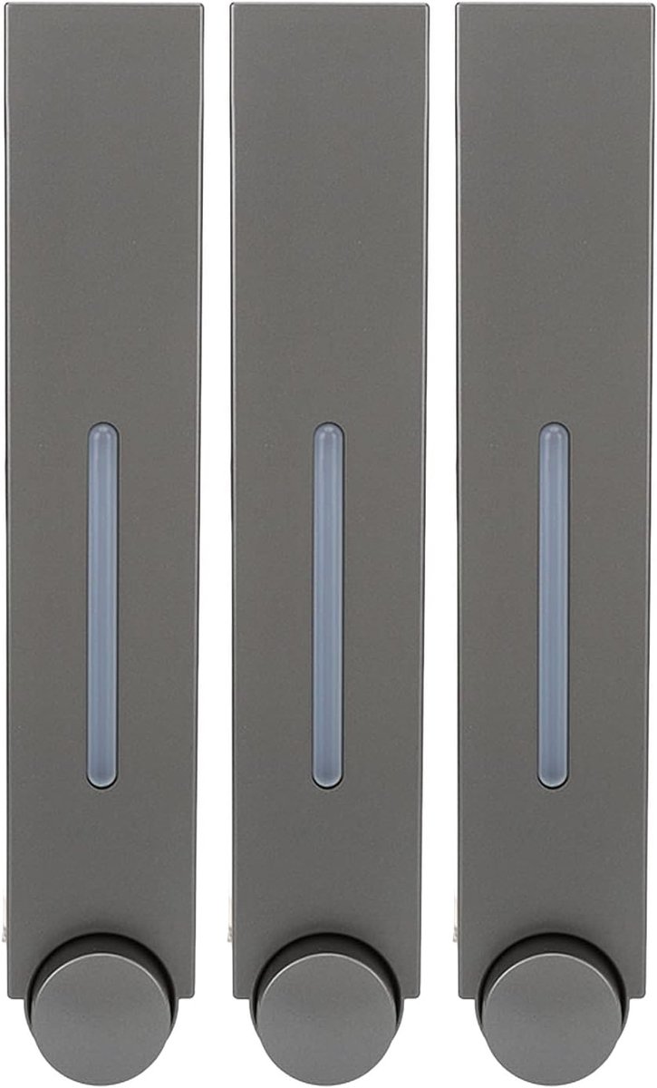 Shampoo Dispenser Wandmontage - Grijs - Handmatig - Geen rommel meer in de badkamer - ShopVlot