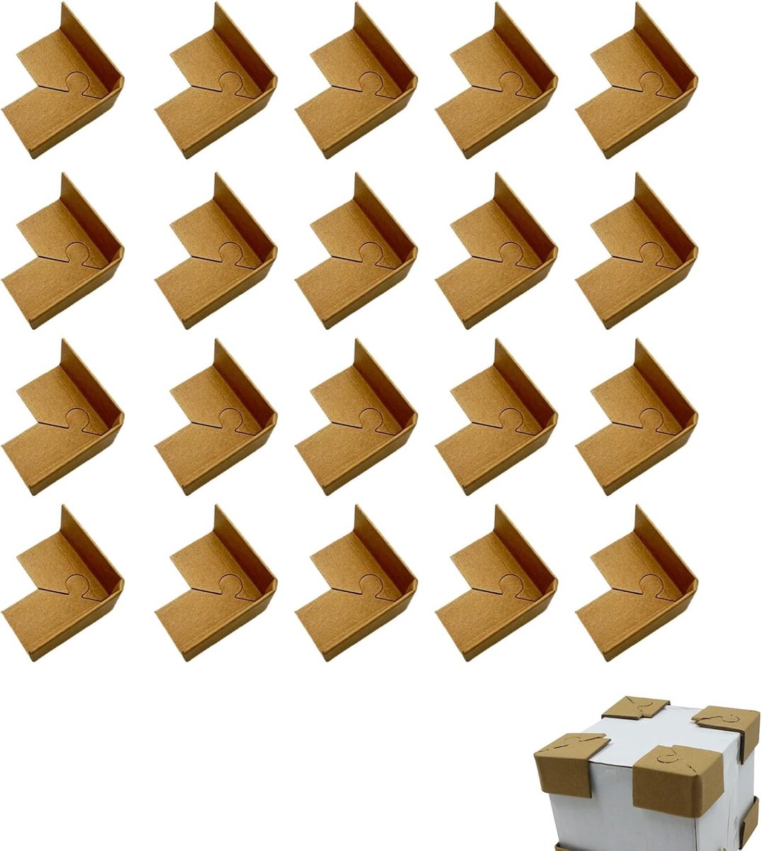 Papieren randbescherming 30 stuks - verstelbare kartonnen hoekbeschermers - 160 mm - ShopVlot