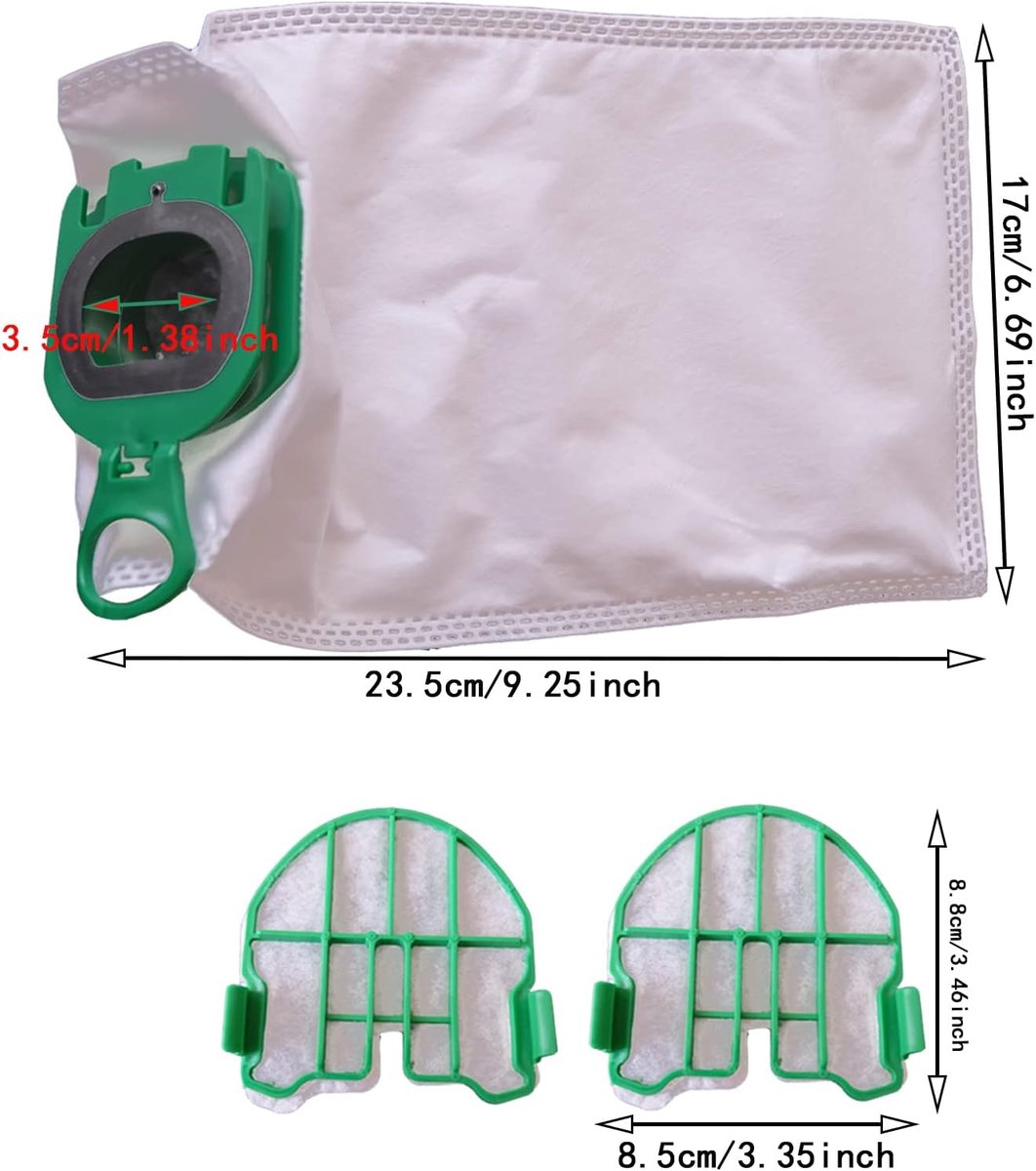 Stofzuigerzakken 5 stuks + 2 Motorfilters - Duurzaam non-woven materiaal - Effectieve stofafsluiting - ShopVlot