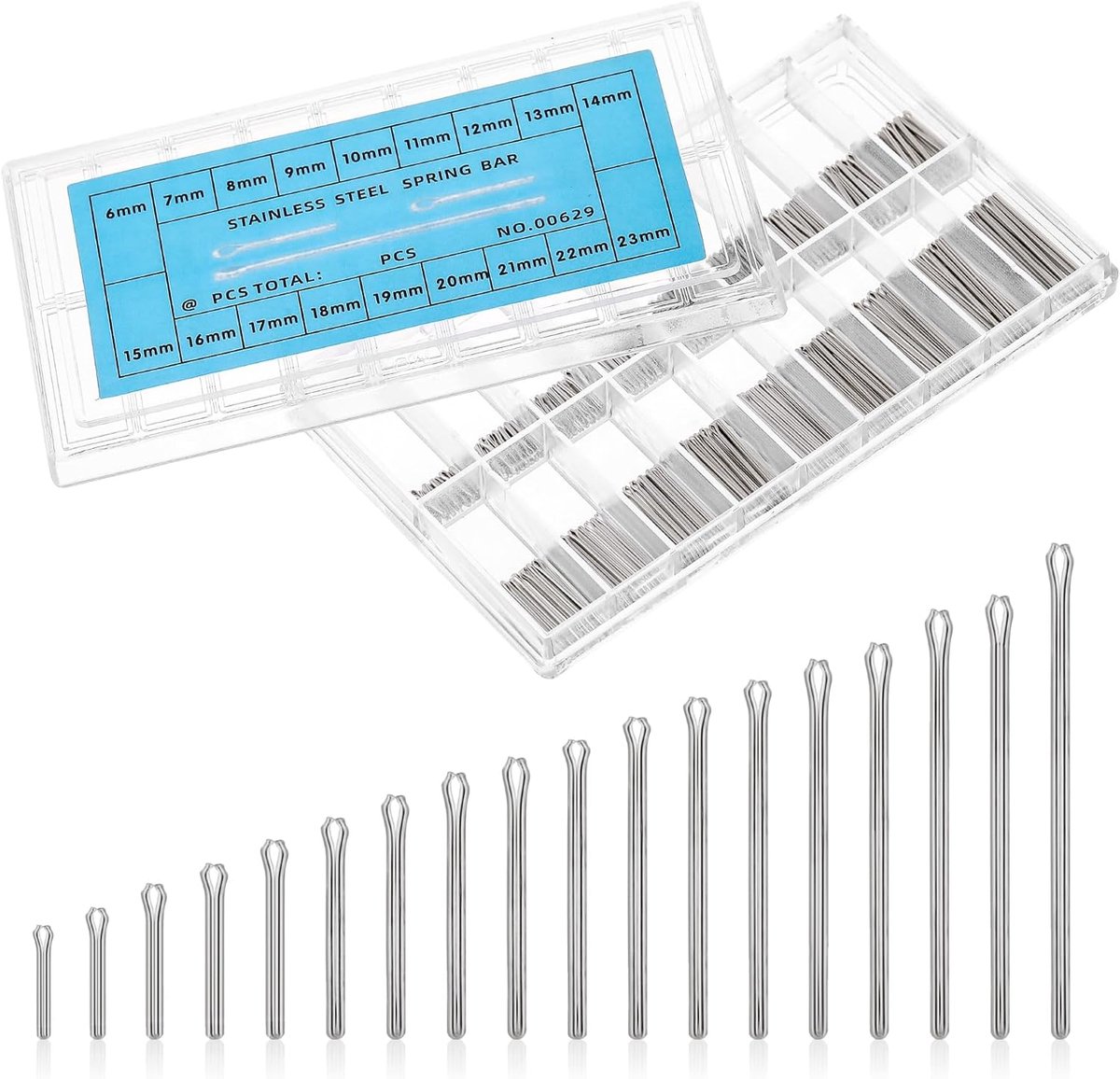 Horloge band splitpinnen 360 stuks - 0.9mm roestvrij staal - assortimentsdoos - ideaal voor horloge reparatie - ShopVlot